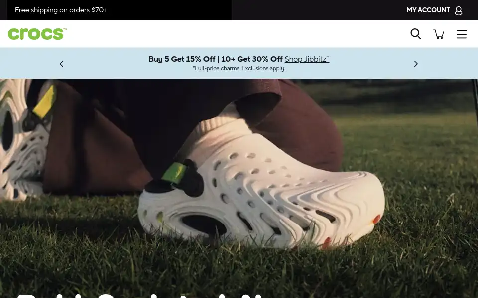 Screenshot of crocs.com.sg