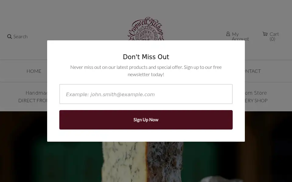 Screenshot of cropwellbishopcreamery.co.uk