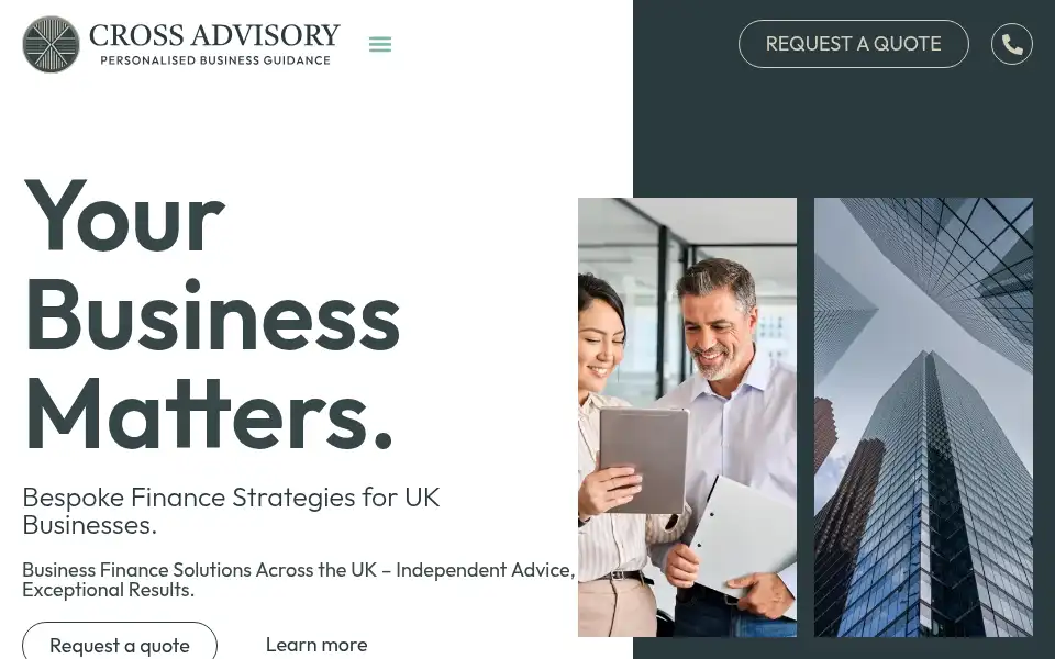Screenshot of crossadvisory.co.uk