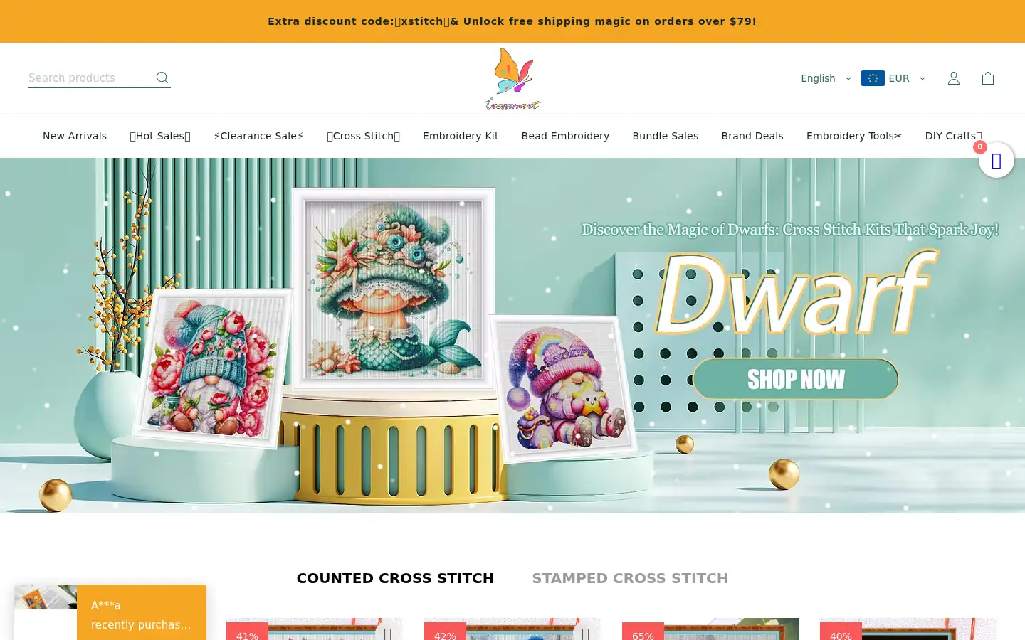 Screenshot of crossinart.com