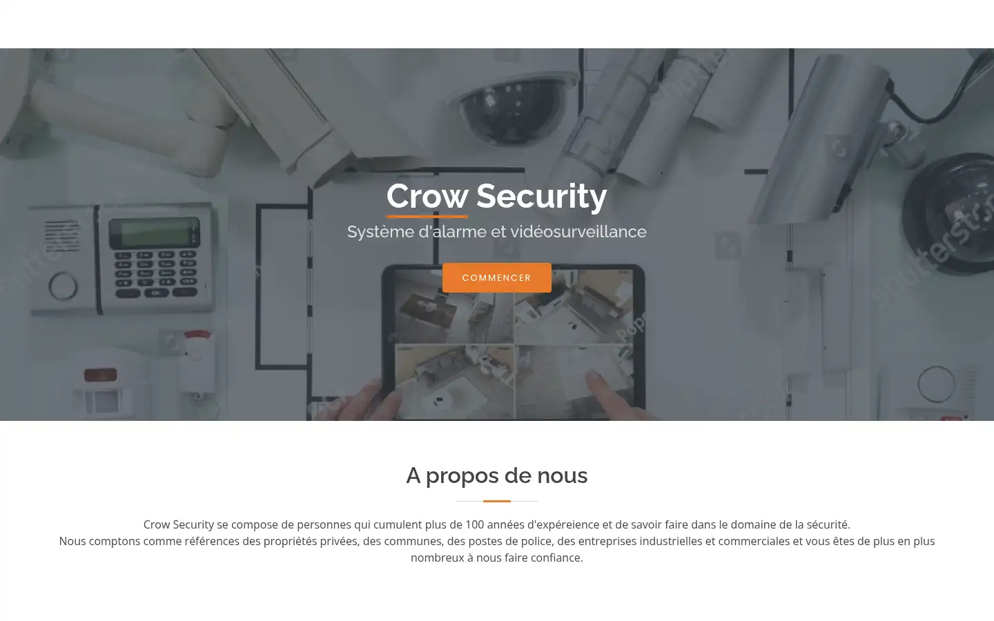 Screenshot of crow-security.ch