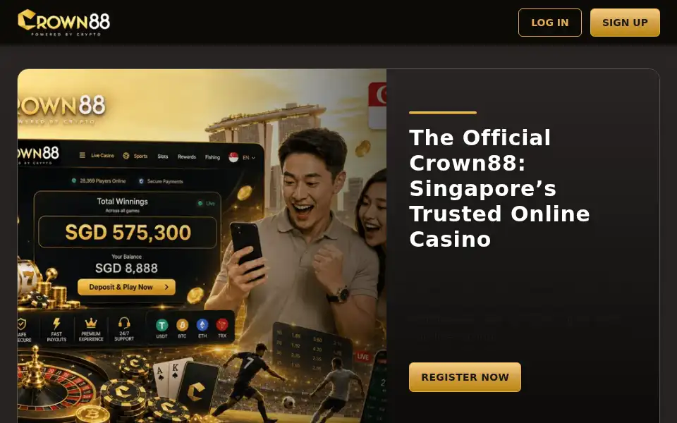 Screenshot of crown-88sg.com