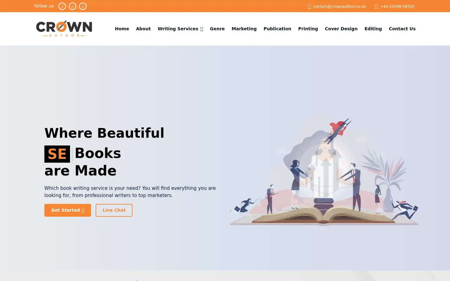 Screenshot of crownauthor.co.uk