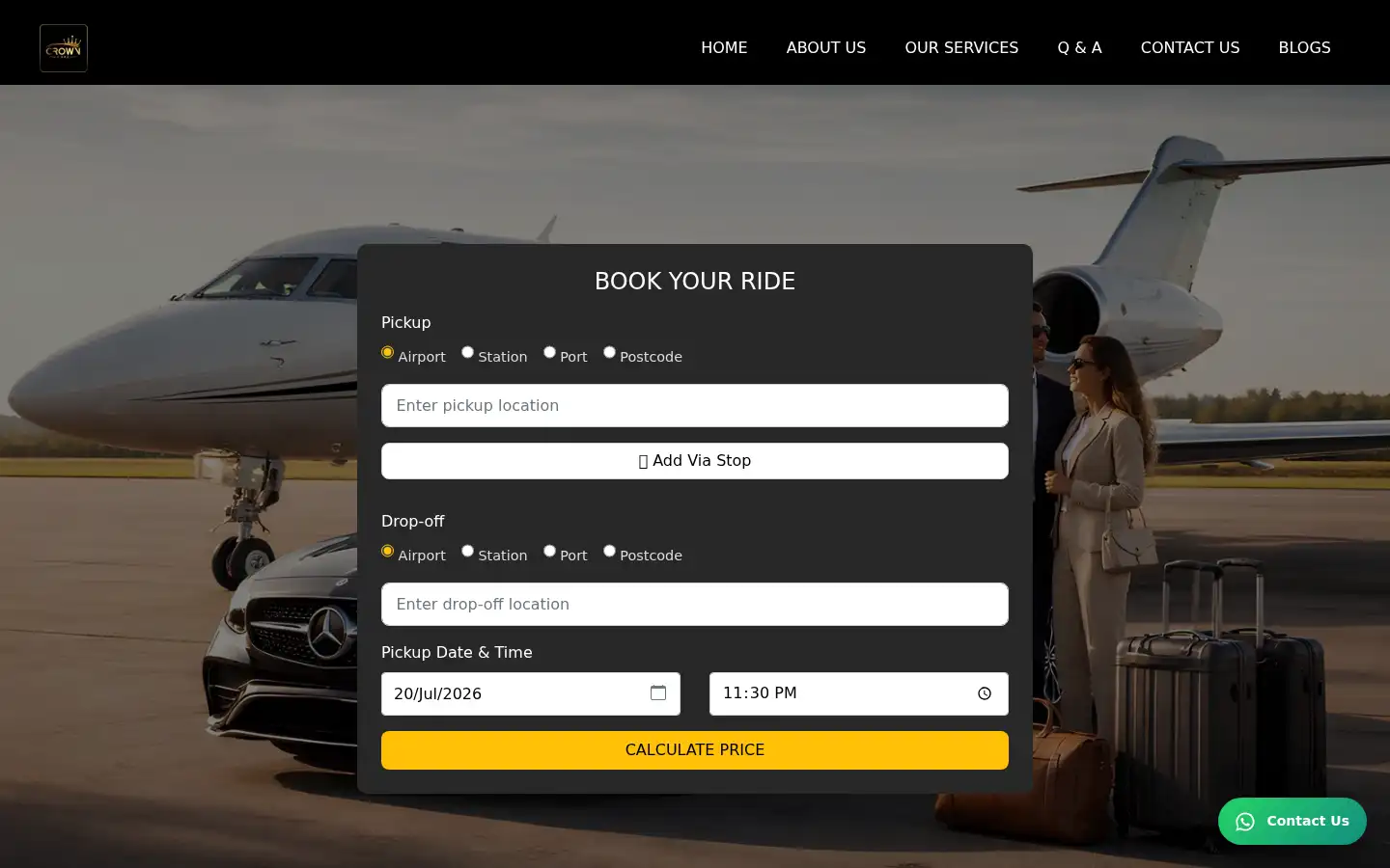 Screenshot of crowncarz.com