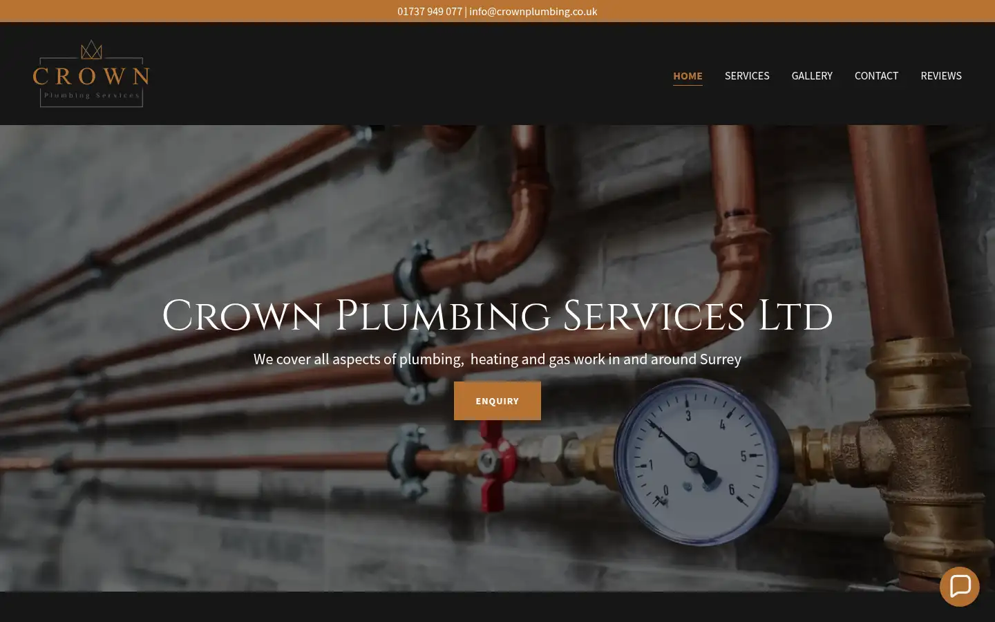 Screenshot of crownplumbing.co.uk
