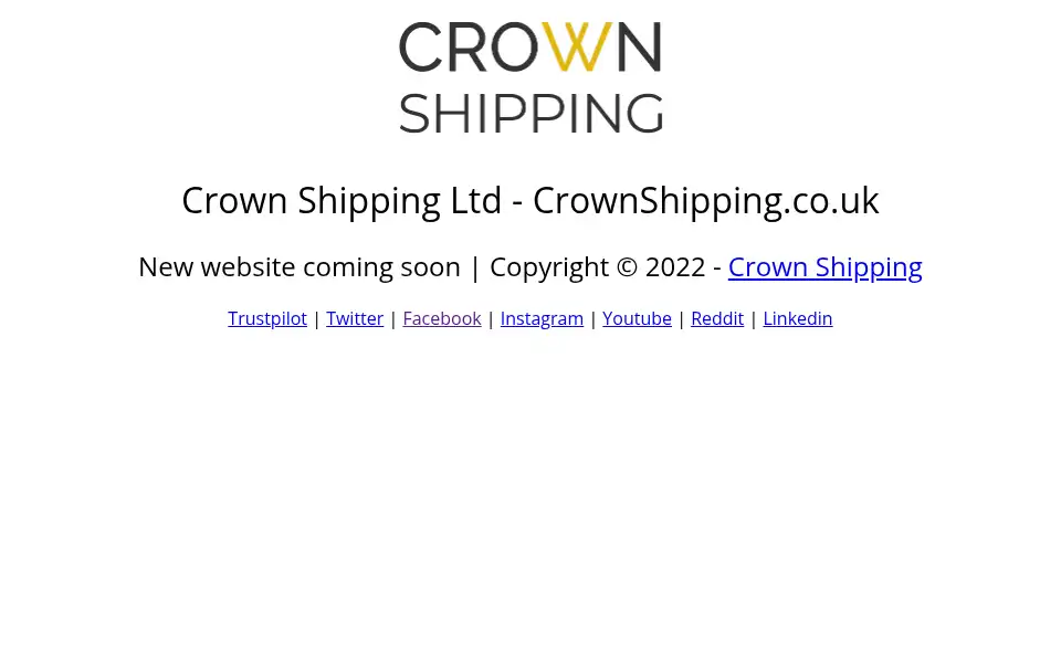 Screenshot of crownshipping.co.uk