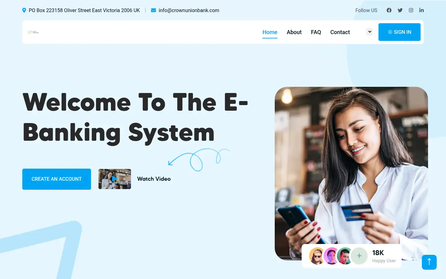 Screenshot of crownunionbank.com