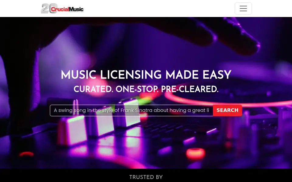 Screenshot of crucialmusic.com