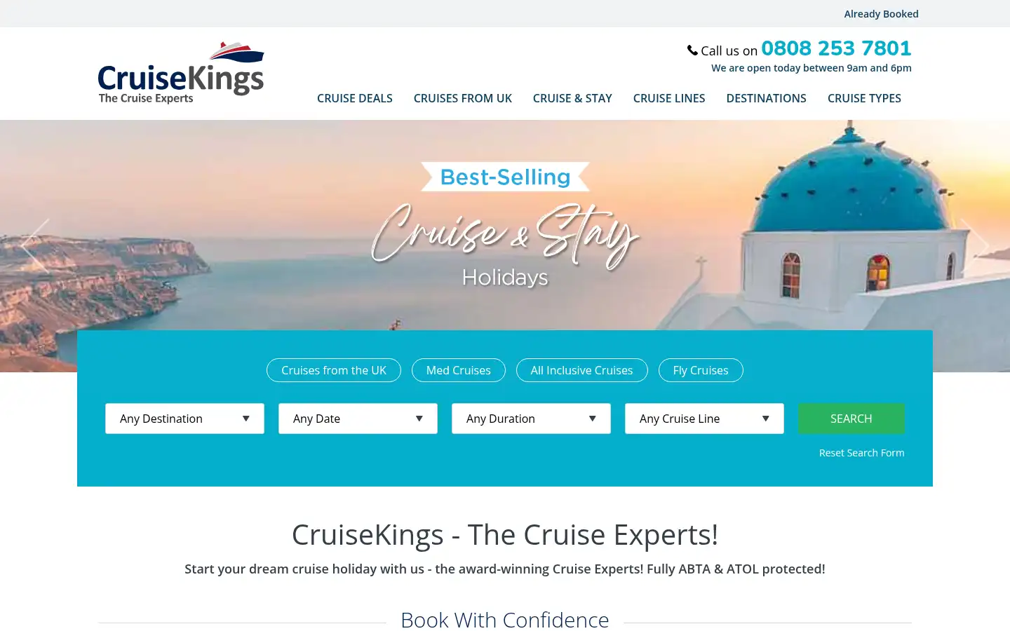 Screenshot of cruisekings.co.uk