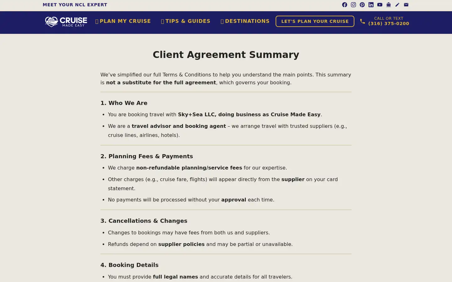 Screenshot of cruisemadeeasy.com