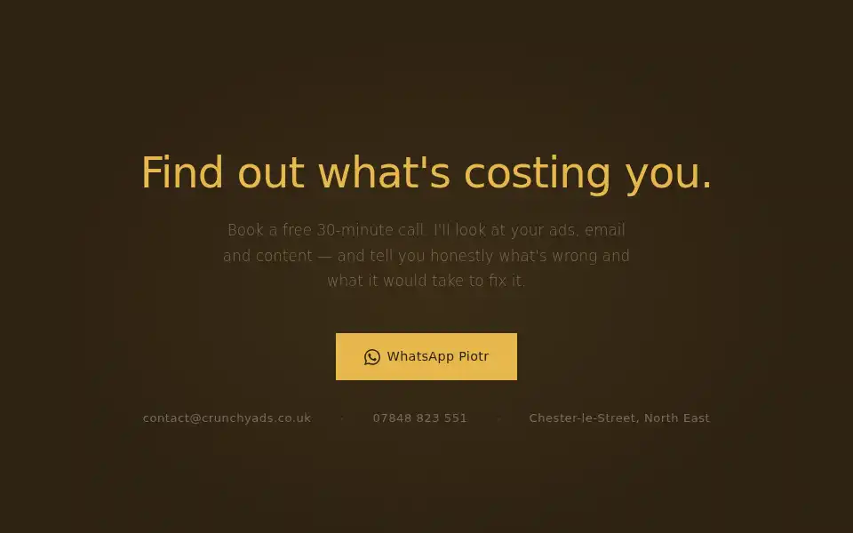 Screenshot of crunchyads.co.uk