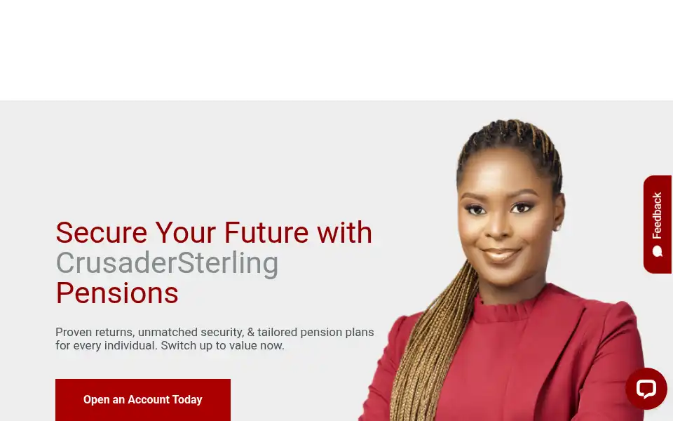 Screenshot of crusaderpensions.com
