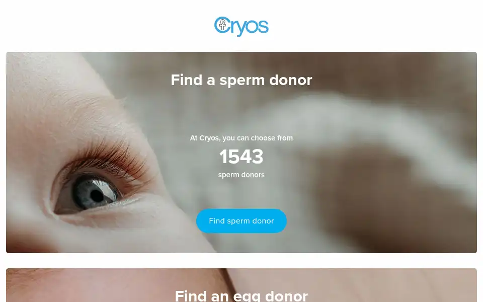 Screenshot of cryosinternational.com