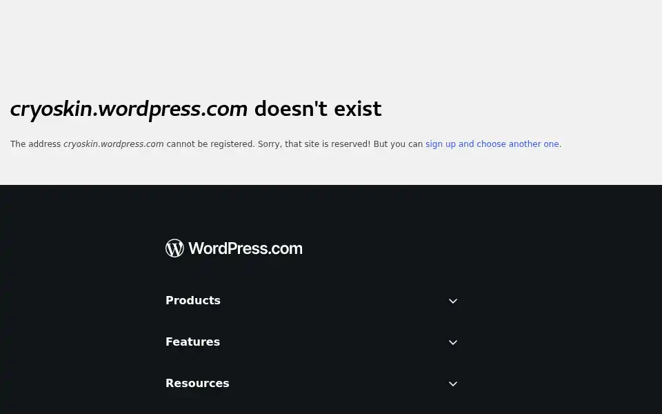 Screenshot of cryoskin.co