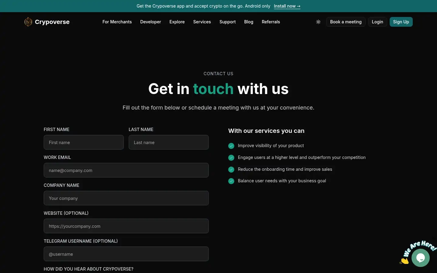 Screenshot of crypoverse.com