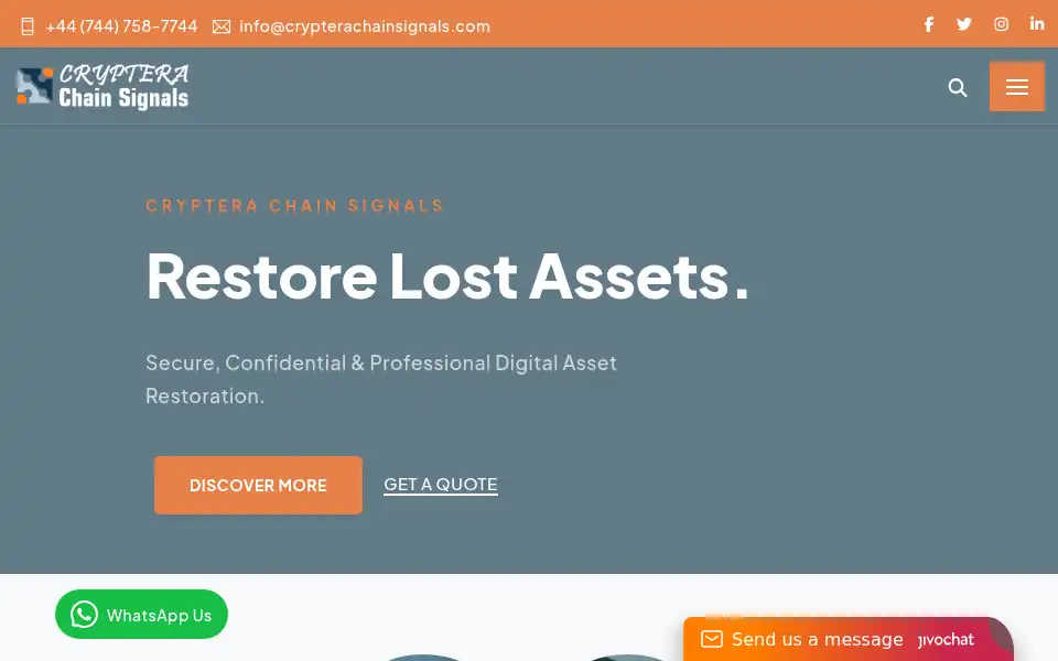 Screenshot of crypterachainsignals.com