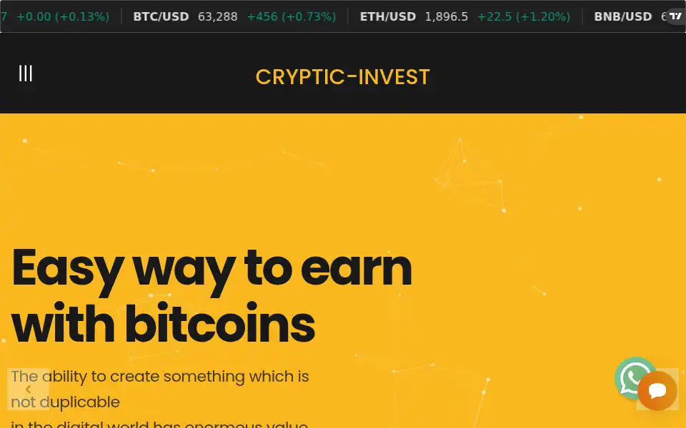 Screenshot of cryptic-invest.com