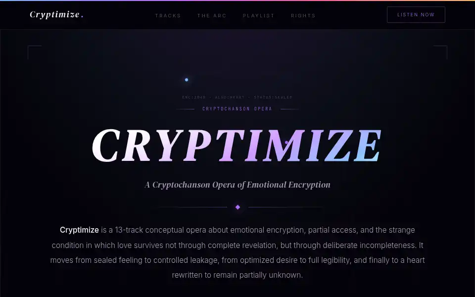 Screenshot of cryptimize.com