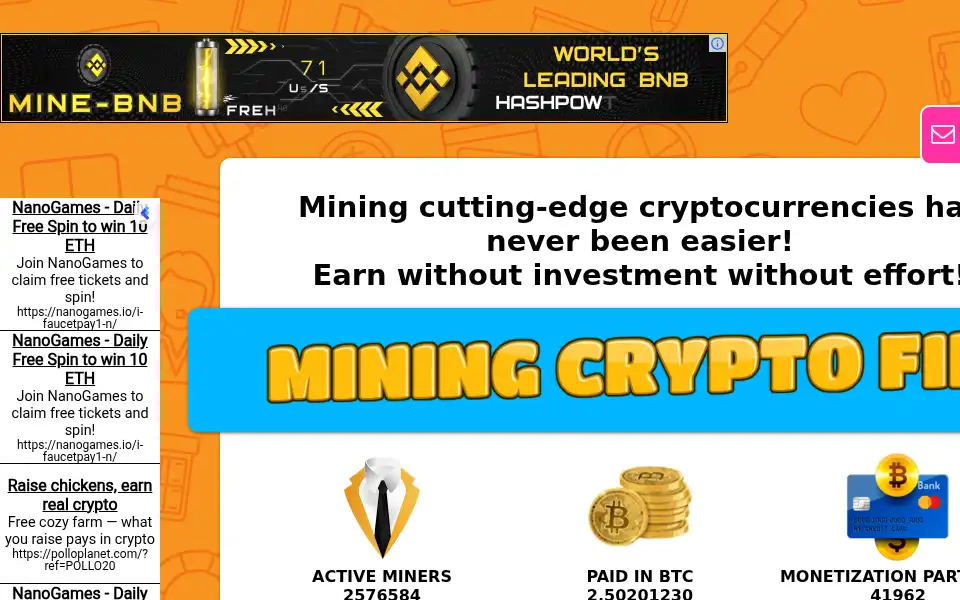 Screenshot of crypto-fire.website