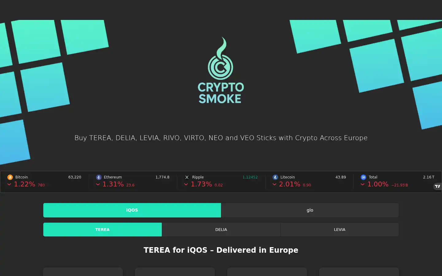 Screenshot of crypto-smoke.com