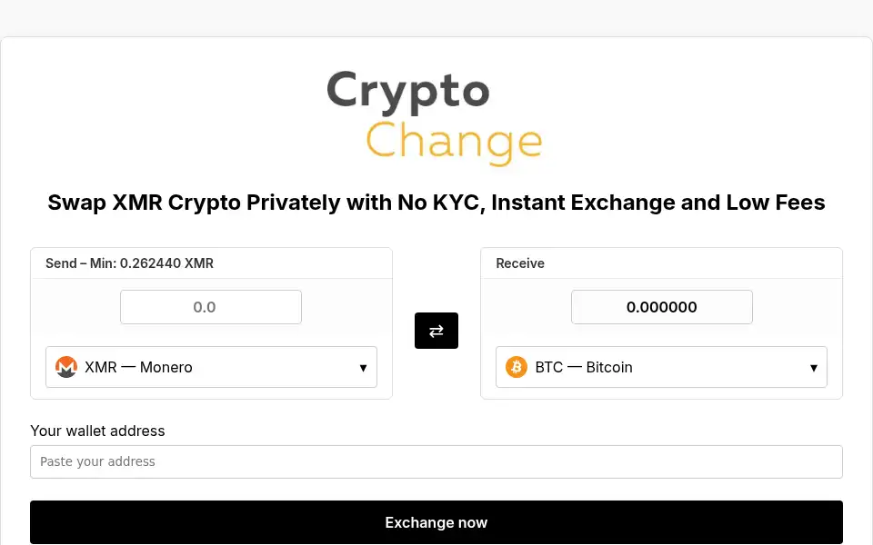 Screenshot of crypto7change.com