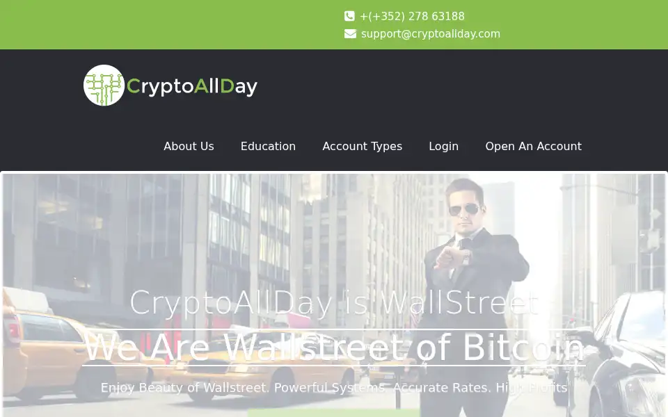Screenshot of cryptoallday.com