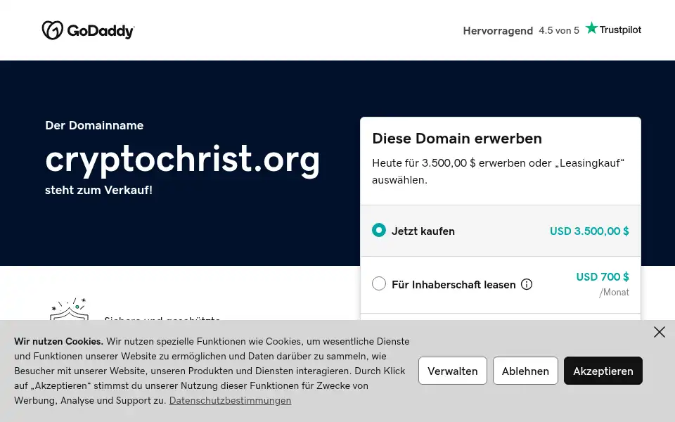Screenshot of cryptochrist.org