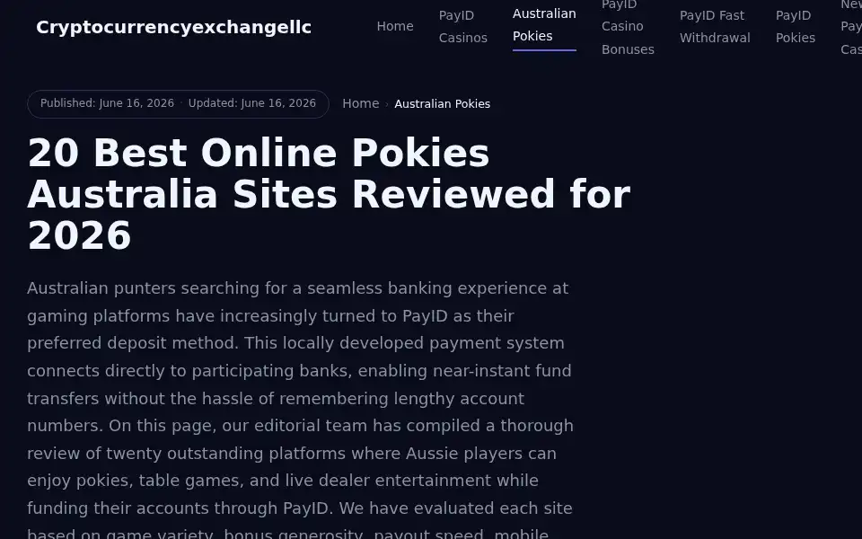 Screenshot of cryptocurrencyexchangellc.com