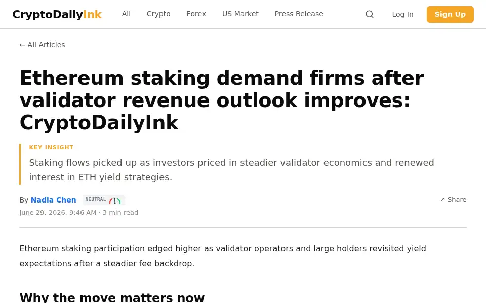 Screenshot of cryptodailyink.com