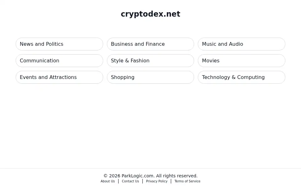 Screenshot of cryptodex.net