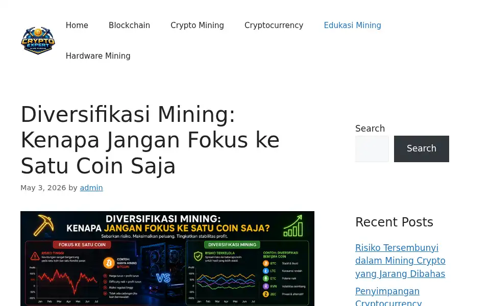 Screenshot of cryptoexperticonminers.org