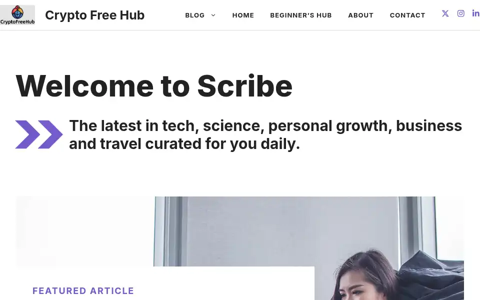 Screenshot of cryptofreehub.com