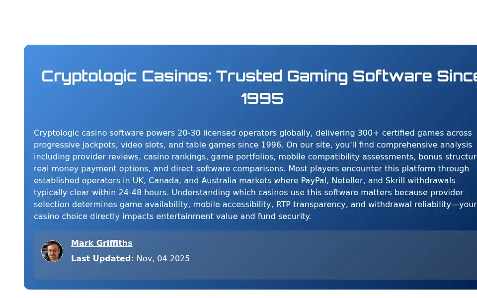 Screenshot of cryptologiccasino.com