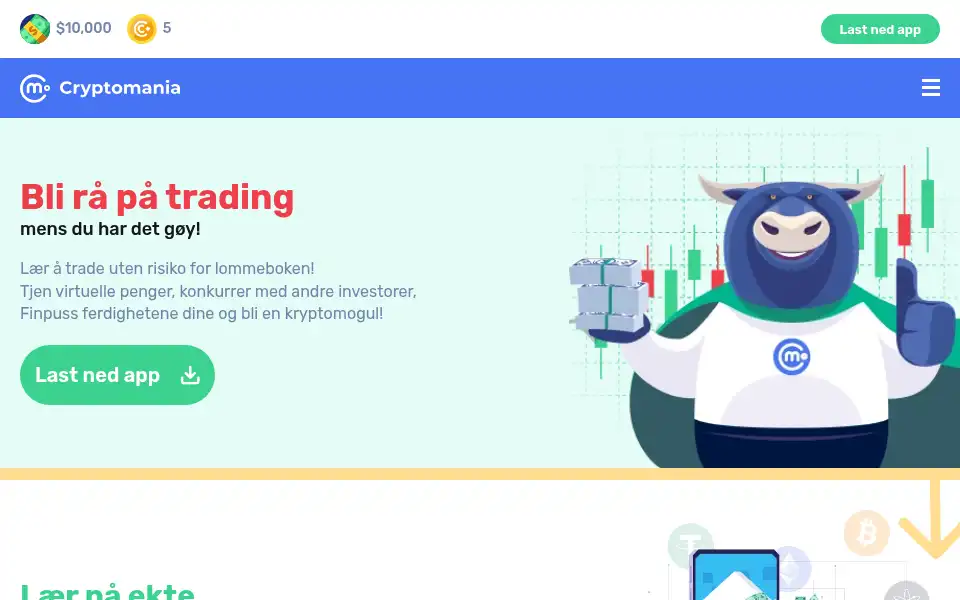 Screenshot of cryptomania.win