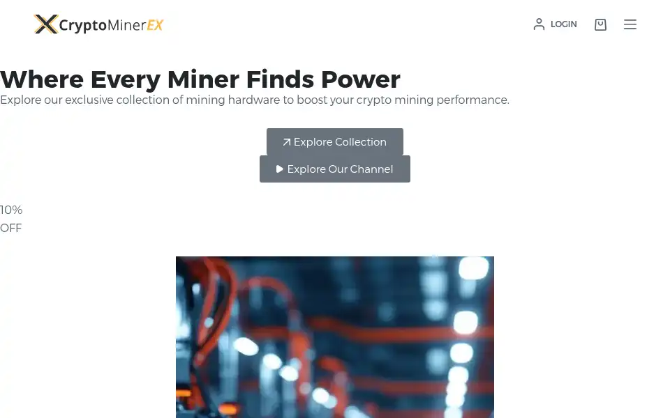Screenshot of cryptominerex.com