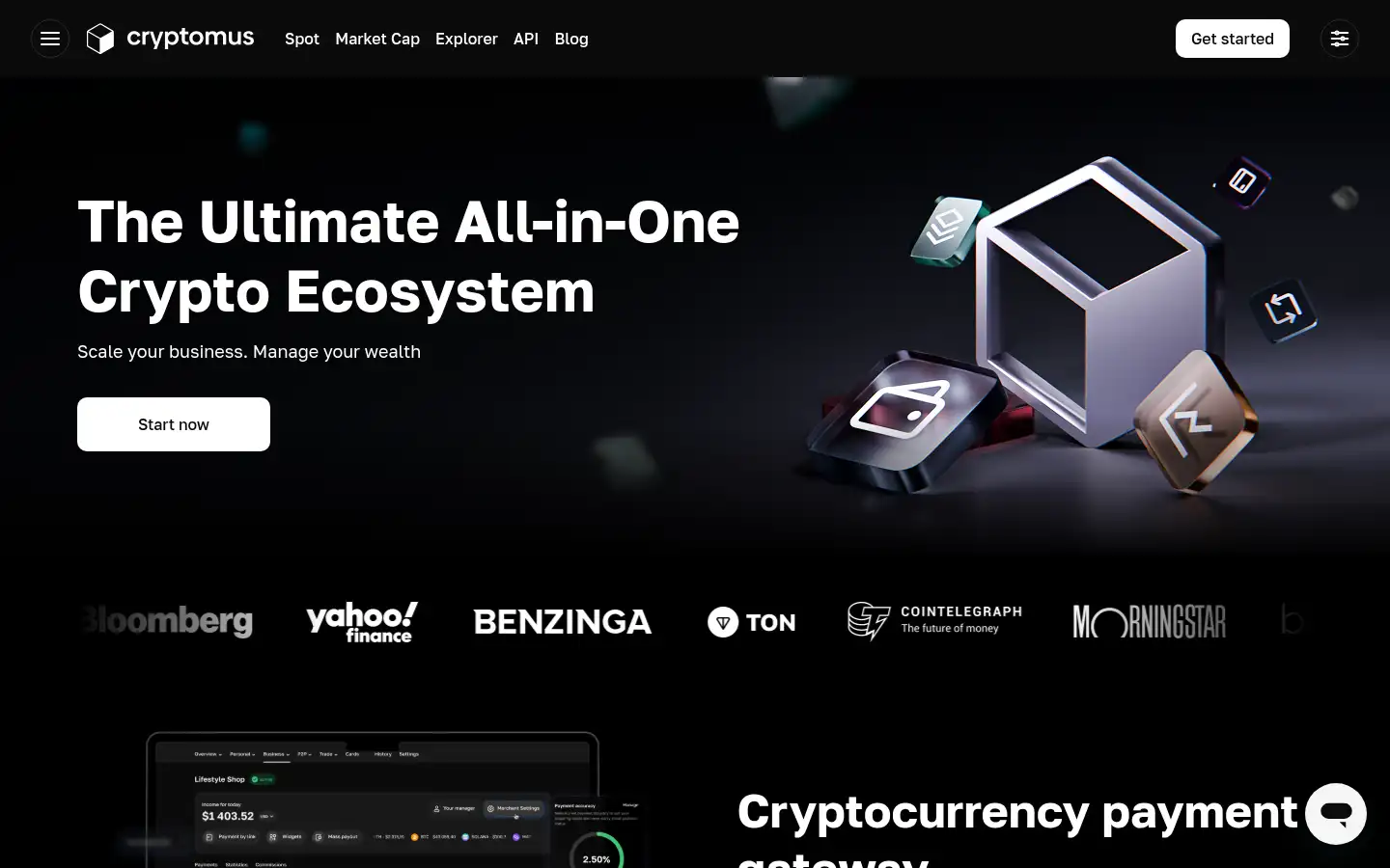 Screenshot of cryptomus.com