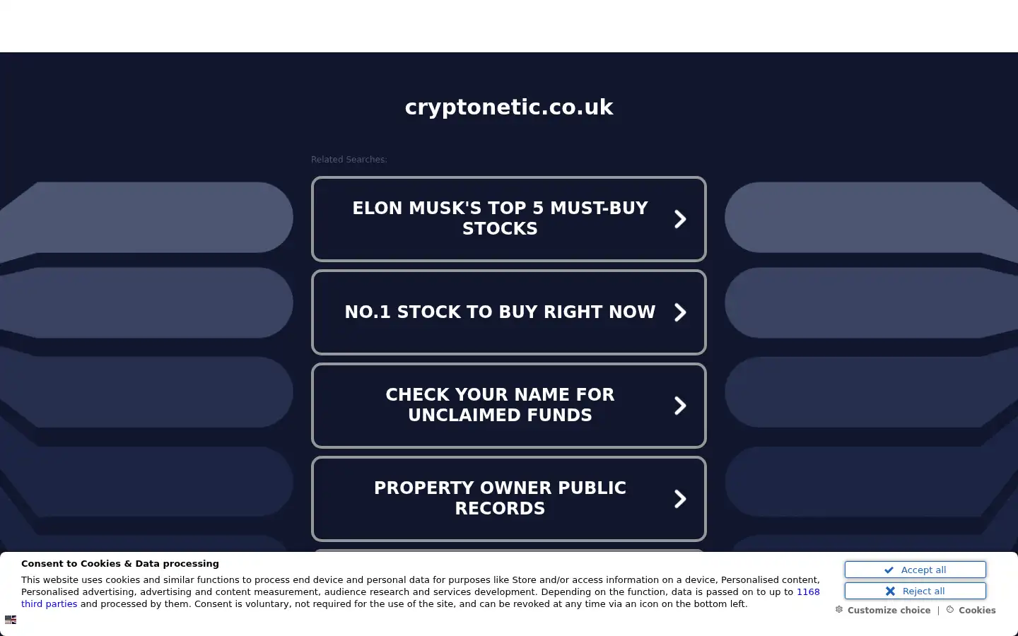 Screenshot of cryptonetic.co.uk