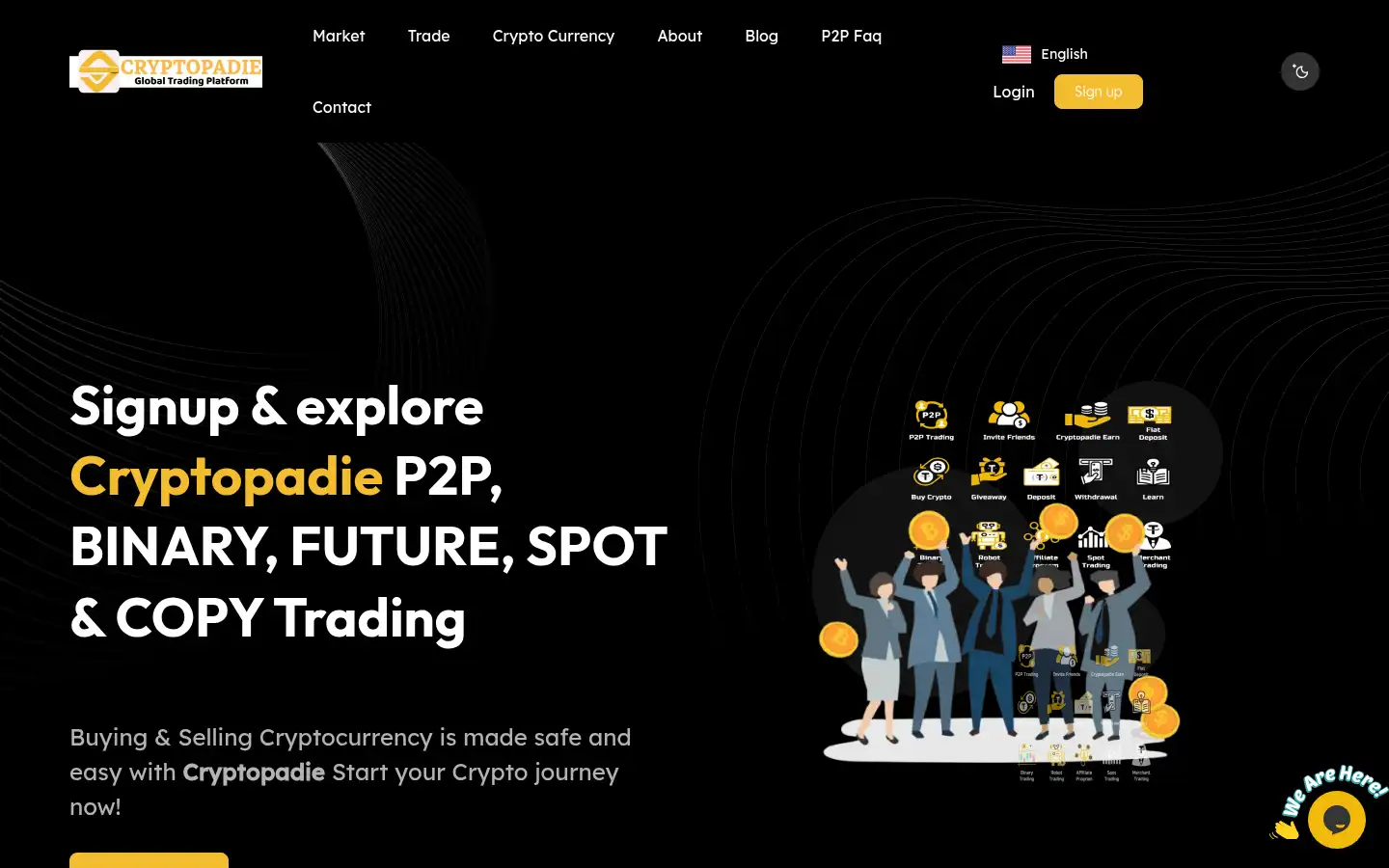 Screenshot of cryptopadie.com