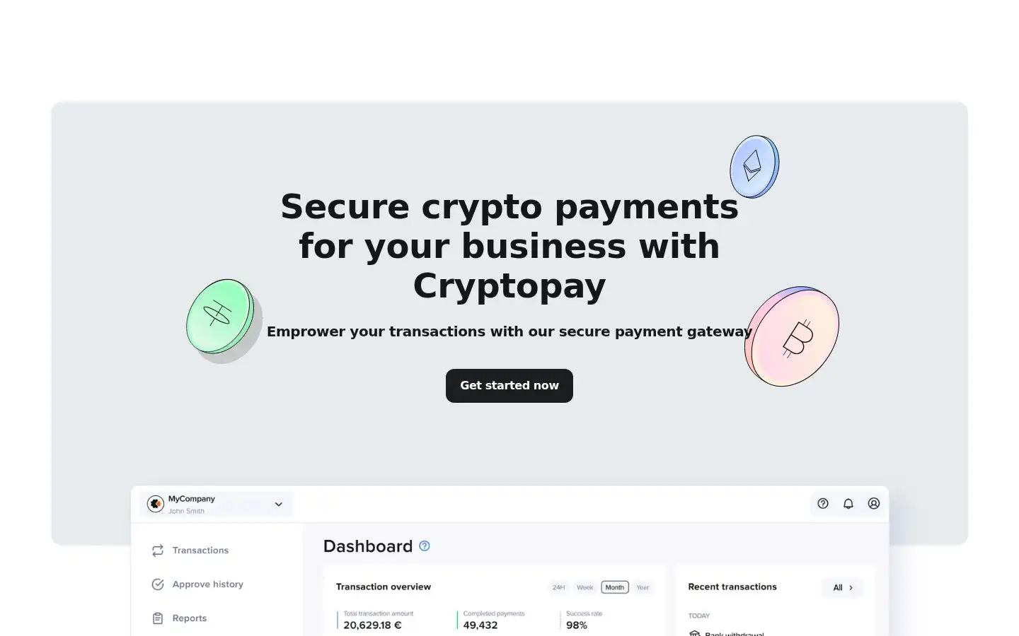 Screenshot of cryptopay.me