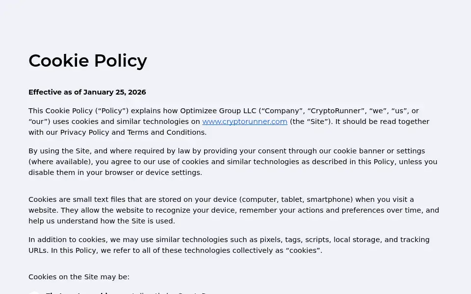 Screenshot of cryptorunner.com