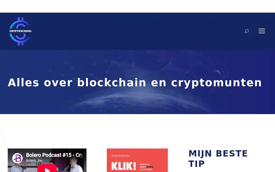Screenshot of cryptoschool.be