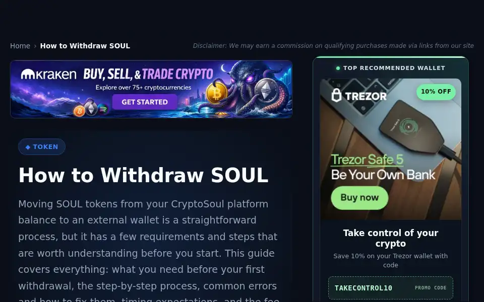 Screenshot of cryptosoul.io