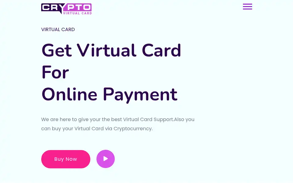 Screenshot of cryptovirtualcard.com