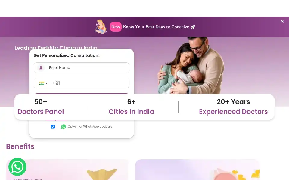 Screenshot of crystaivf.com
