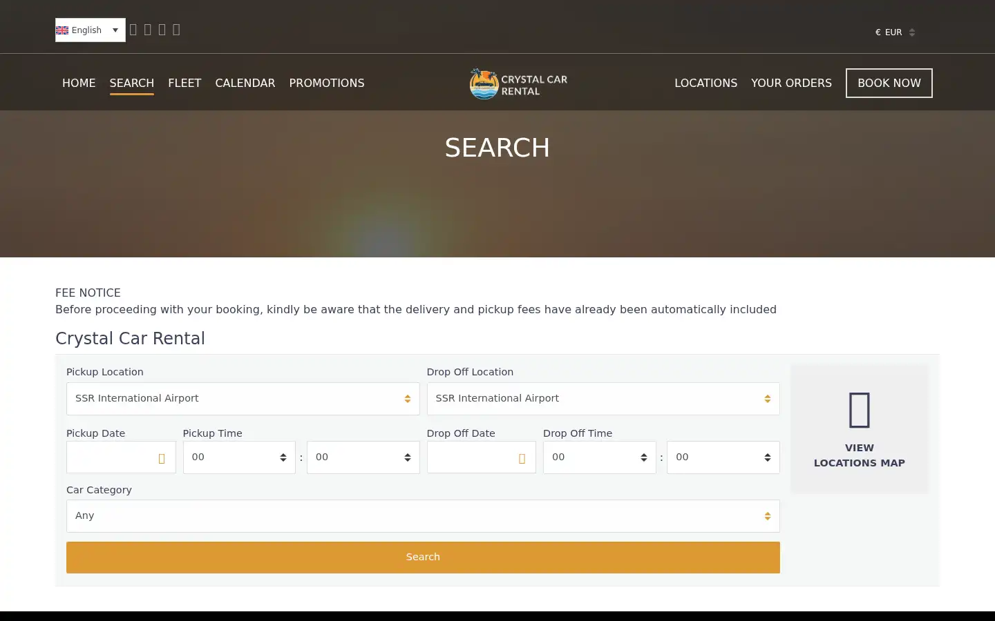 Screenshot of crystal-carrental.com