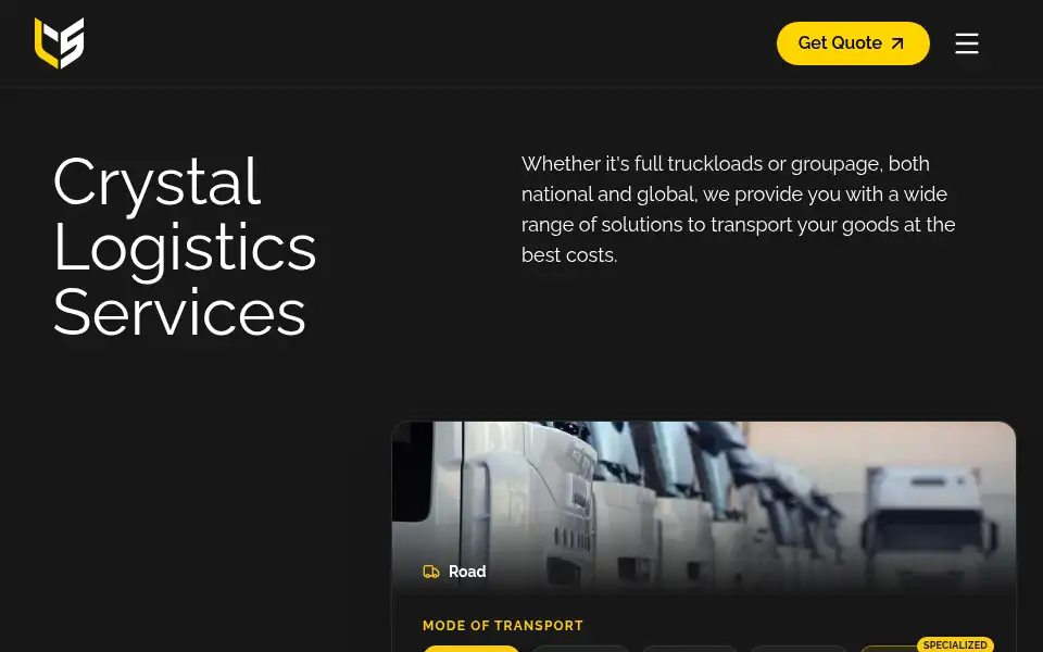 Screenshot of crystal-logistics-services.com