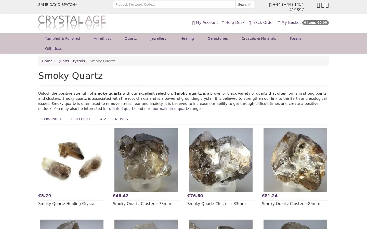 Screenshot of crystalage.com