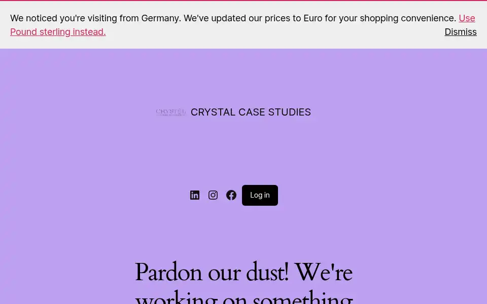 Screenshot of crystalcasestudies.com