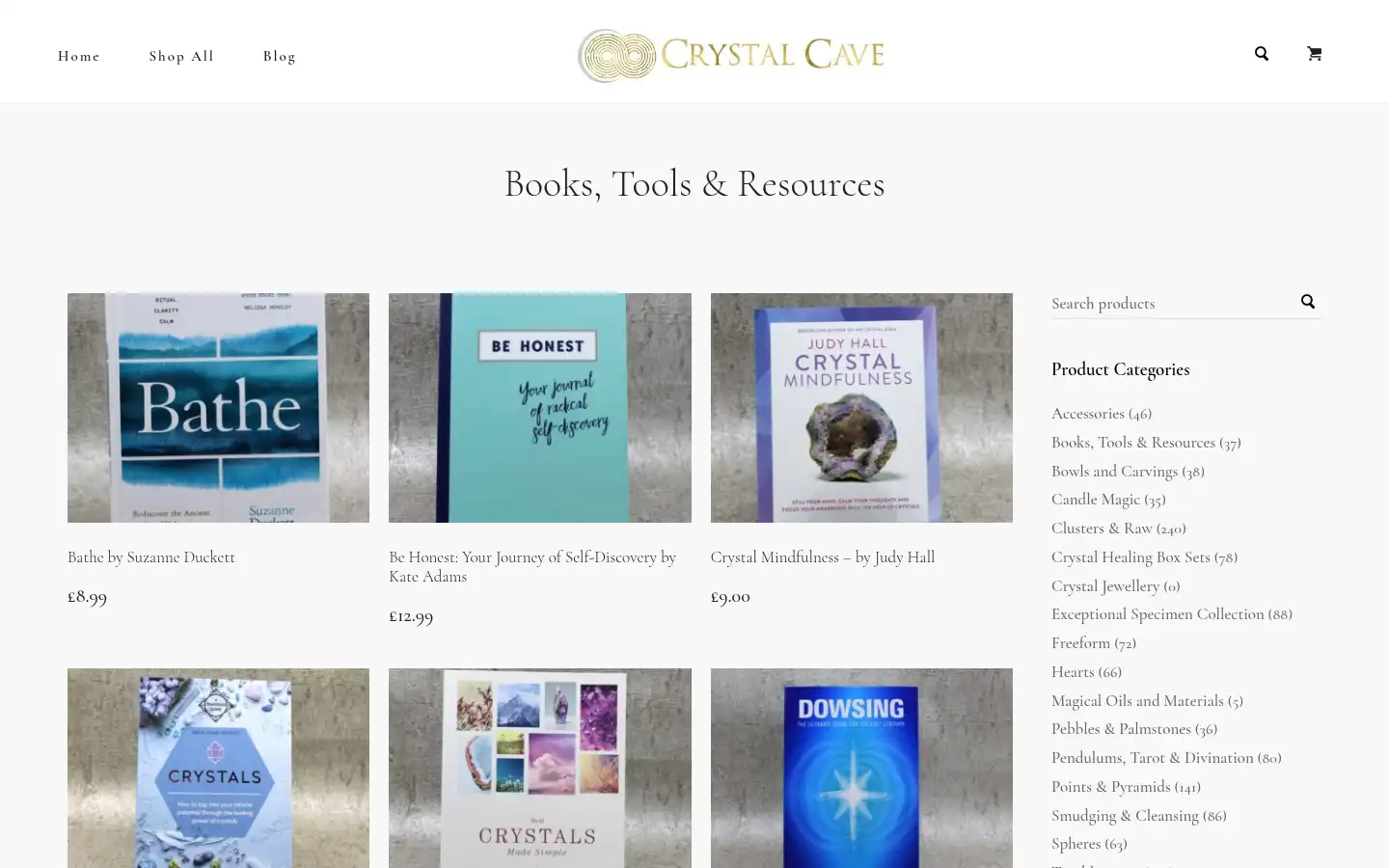 Screenshot of crystalcaveonline.co.uk