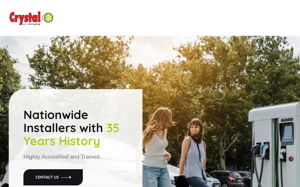 Screenshot of crystalevcharging.co.uk